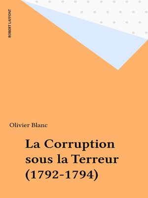 cover image of La Corruption sous la Terreur (1792-1794)
